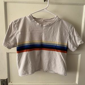 Brandy Melville striped cropped tee size small